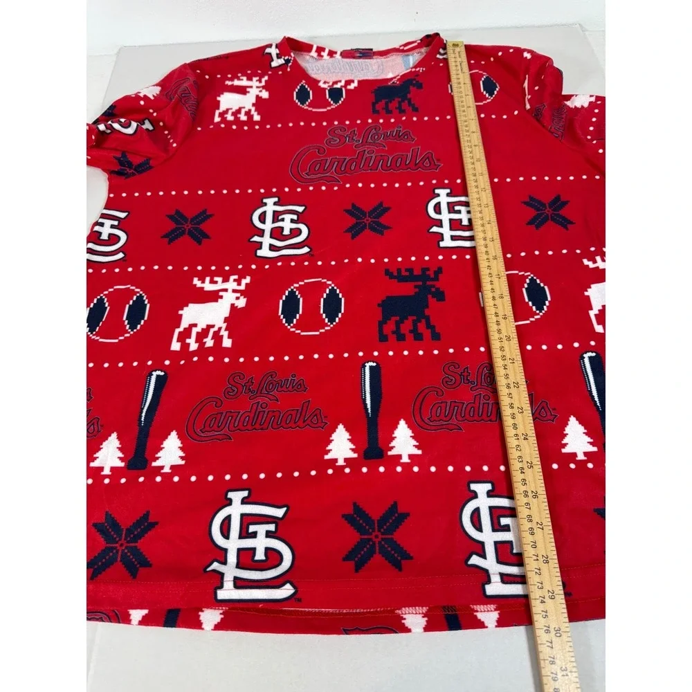 St. Louis Cardinals MLB Christmas‎ Pajama Set Womens XL Red Holiday Moose